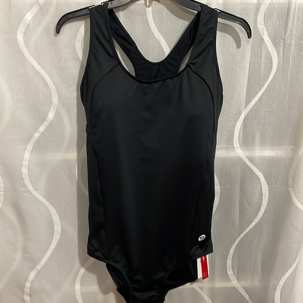 Baleaf Black One Piece Bathing Suit, UPF 50+, Size 38 (Large)